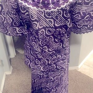 Purple African 2 piece dress